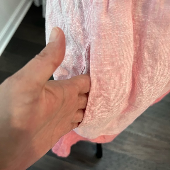 Cynthia Rowley 100% Linen Pink, Blue and Coral Color Block Sundress Size 8 - Picture 8 of 12